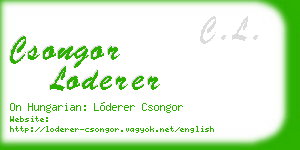 csongor loderer business card