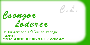 csongor loderer business card